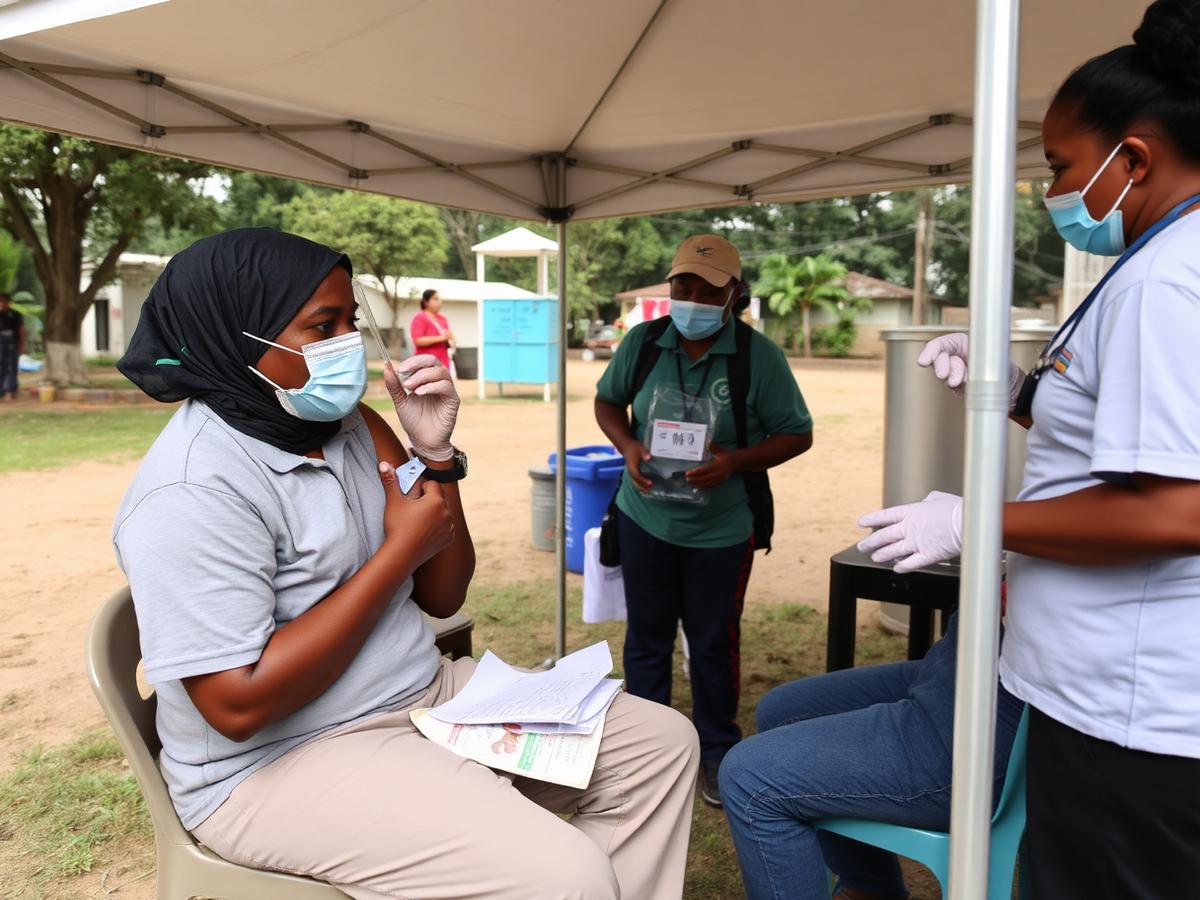 Community vaccination and health clinics, run with local partners.